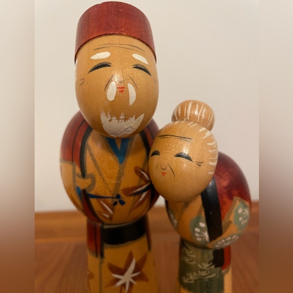 Kokeshi Elderly Couple - Picture 1 of 4